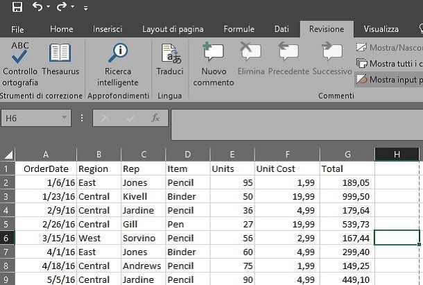 Come usare Excel