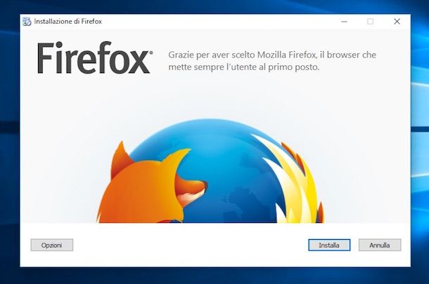 Procedura standard per tornare alla versione precedente di Firefox