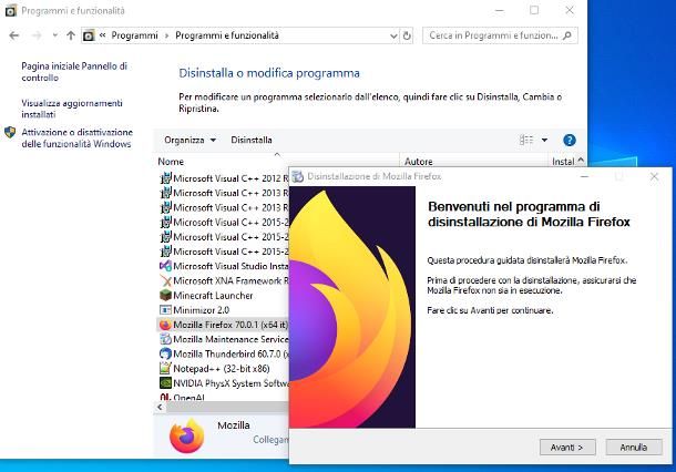 Come tornare alla versione precedente di Firefox su PC