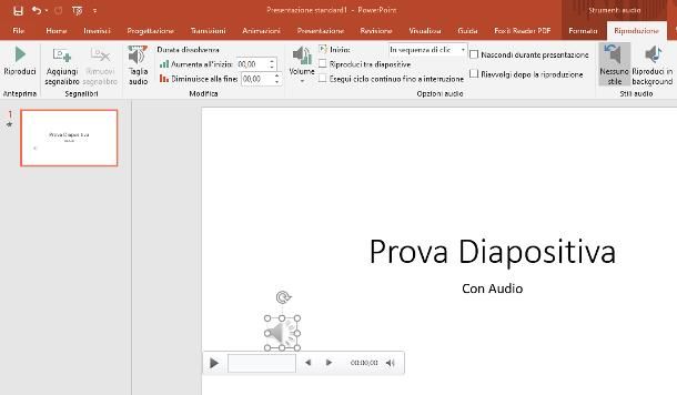 Come sfumare una canzone su Power Point