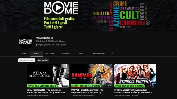 Film gratis YouTube Moviedome