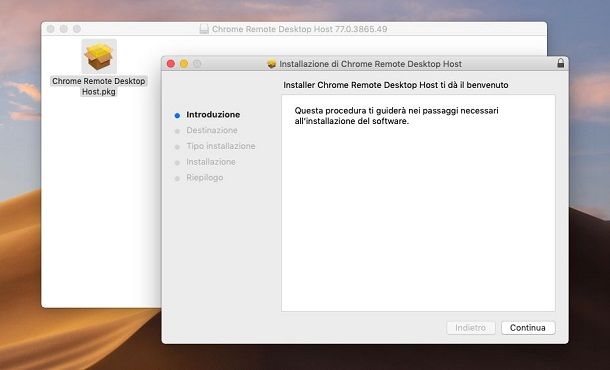 Installazione Chrome Remote Desktop su macOS