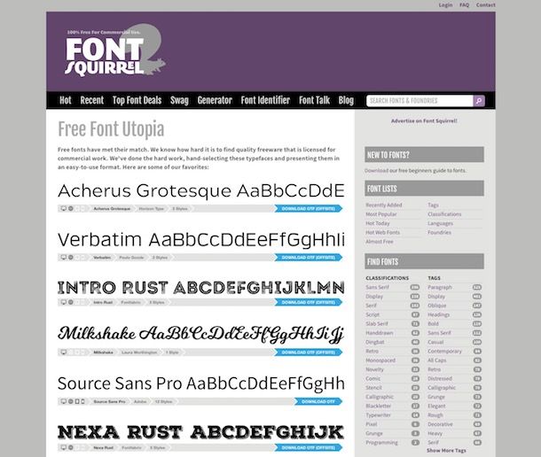Come scaricare nuovi font