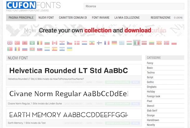 Come scaricare nuovi font