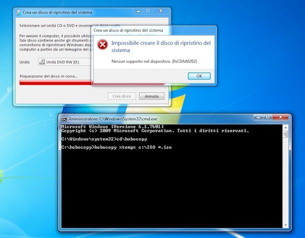 Come creare disco di ripristino Windows 7