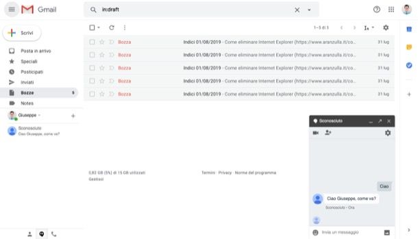 Chat di Gmail