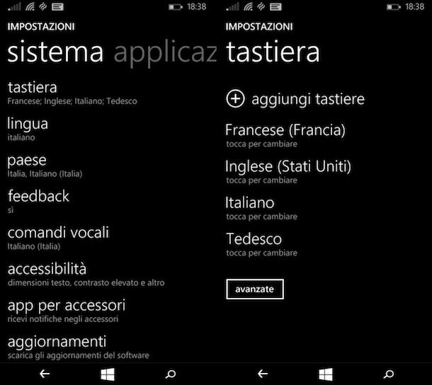 Come cambiare tastiera Windows