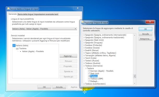 Come cambiare tastiera Windows