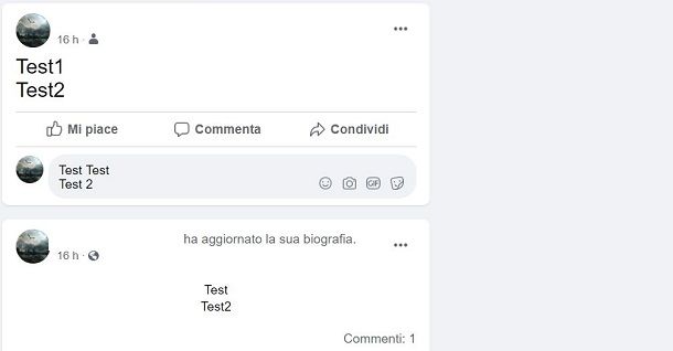 Come andare a capo nei commenti su Facebook