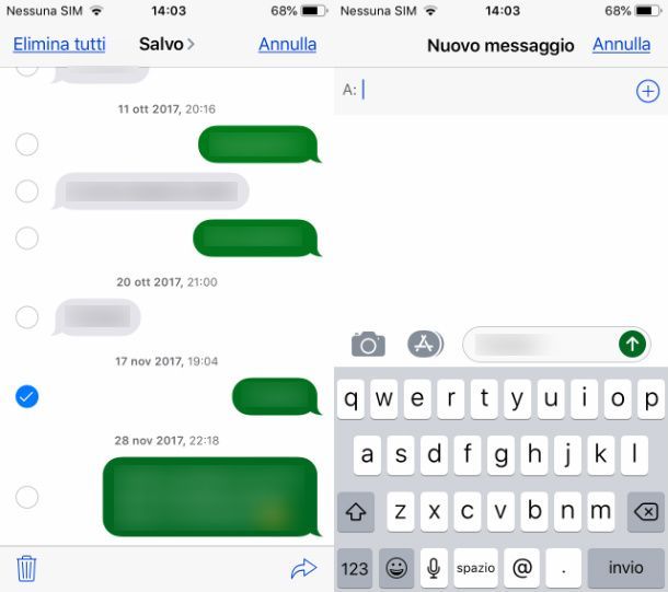 Inoltrare SMS iPhone