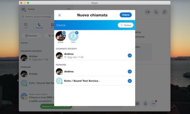 Come fare una chiamata di gruppo su Skype