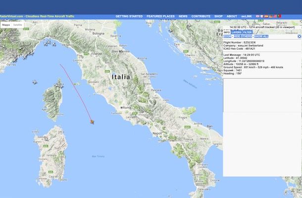 Come seguire un volo in tempo reale