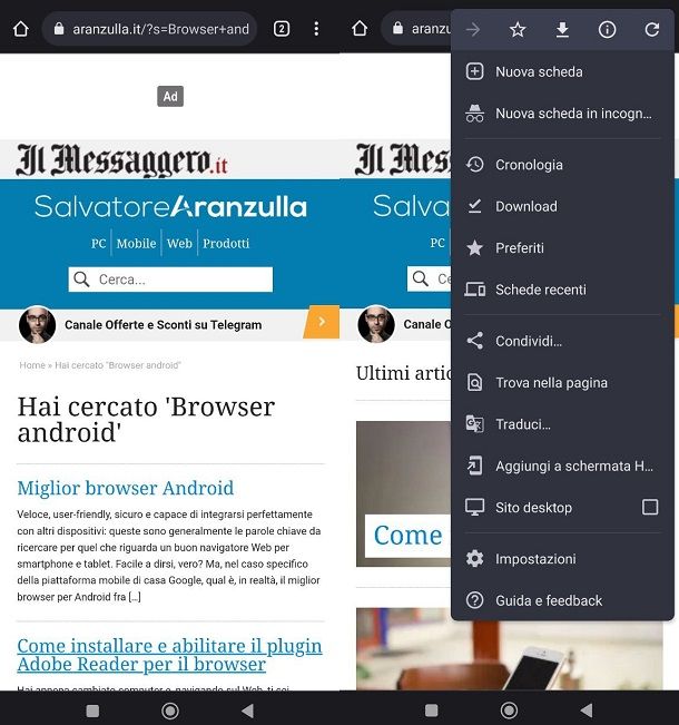 App per navigare in Internet Google Chrome