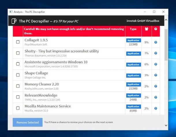 Programmi per disinstallare