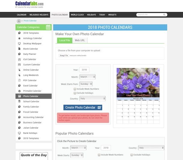 Programmi per creare calendari
