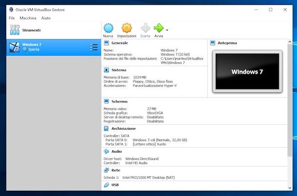 Come virtualizzare Windows 7