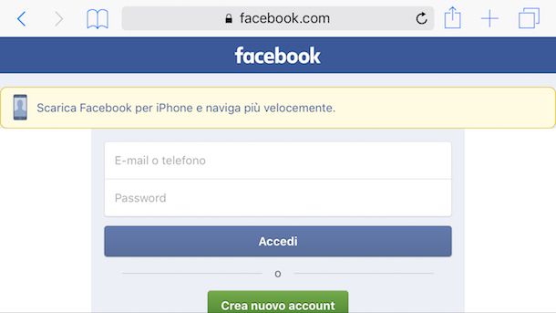 Come riabilitare l’account di Facebook