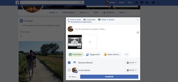 Facebook Come Si Condivide Un Video Un Immagine O Sito Web Raben Blog Tutorial Facebook Web 2 0