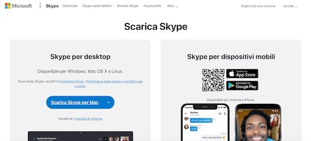 Come scaricare Skype su Mac