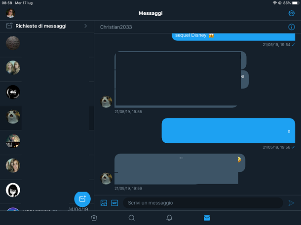 Inviare e rispondere ai messaggi