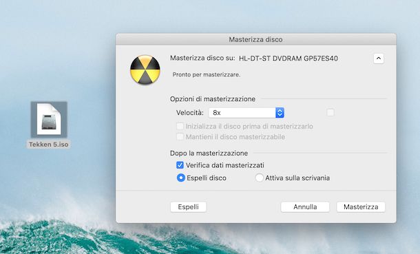 Masterizzare ISO su macOS