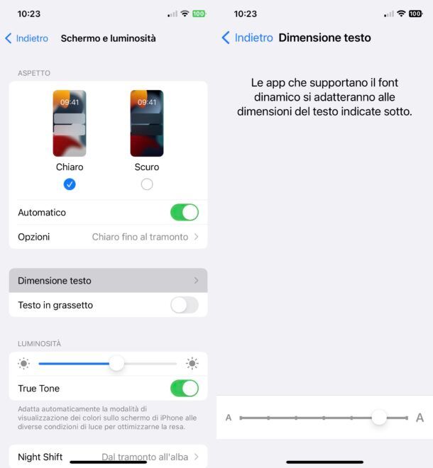 Ingrandire caratteri Facebook su iOS/iPadOS