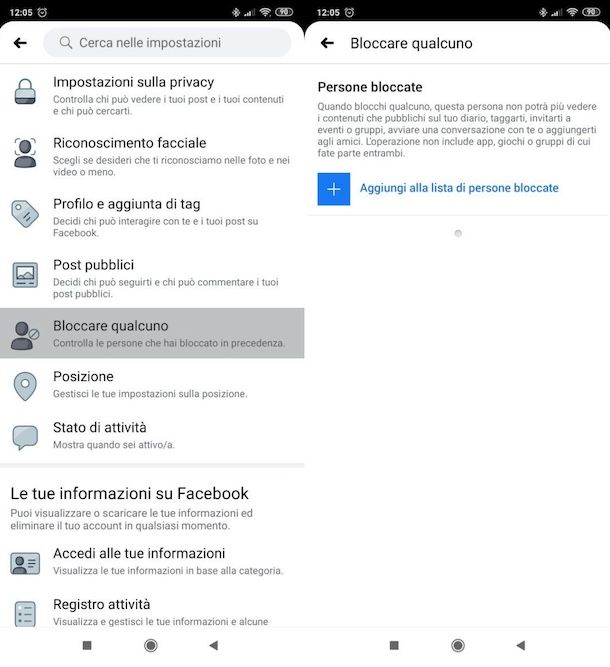 Bloccare persone su Facebook