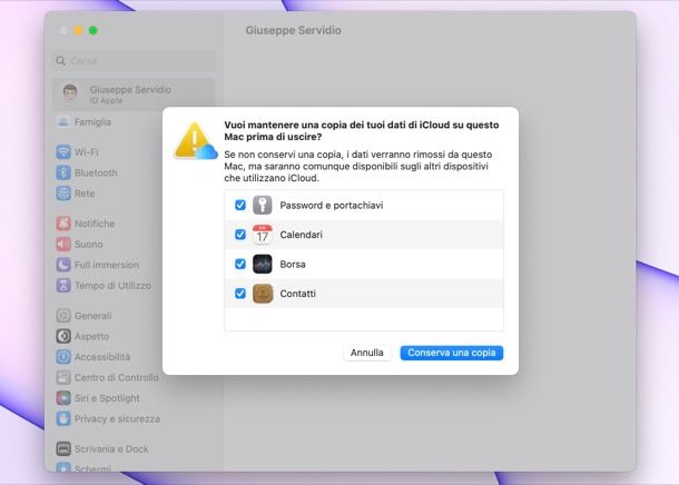 Cambiare ID Apple su Mac