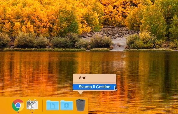 Come svuotare il cestino Mac