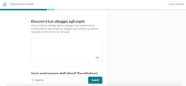 Pubblicare un annuncio su Airbnb