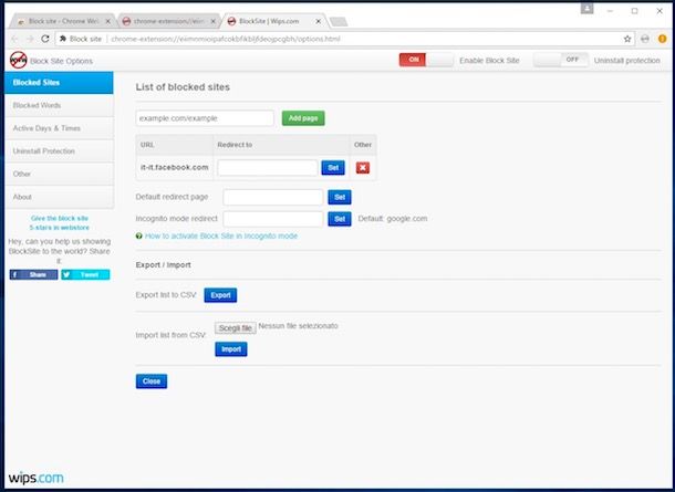 Bloccare Tutti I Siti Tranne Uno Chrome