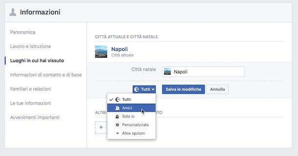 Come bloccare Facebook ai non amici