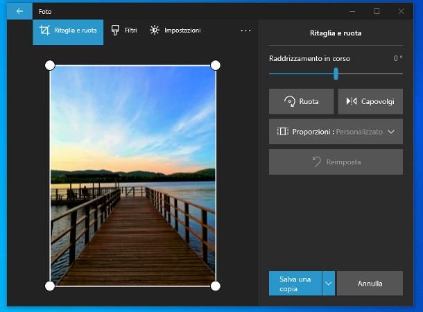 Come ruotare una foto su Windows