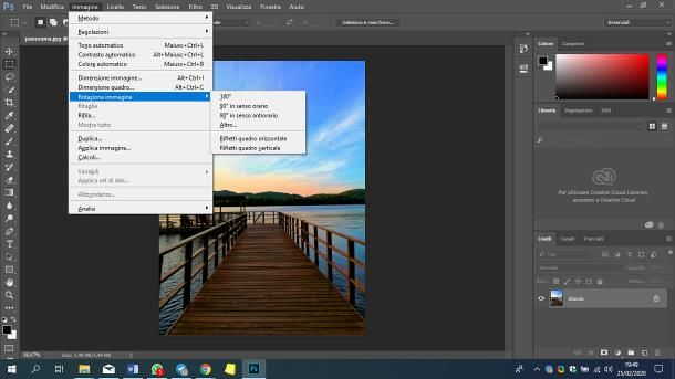 Come ruotare una foto su Photoshop