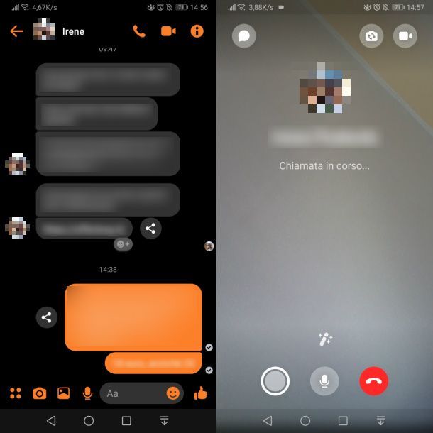 Videochiamare con l'app Messenger