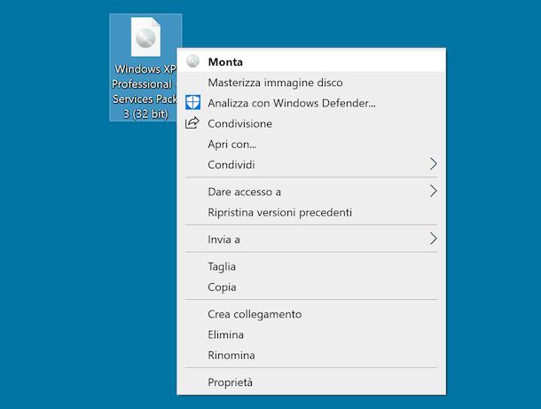 Montare ISO su Windows