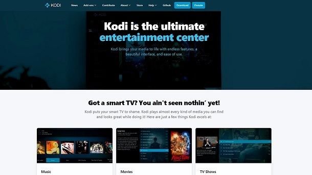 Kodi Programmi gratis per vedere la TV