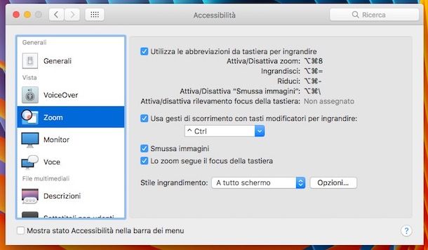 Come zoomare lo schermo Mac