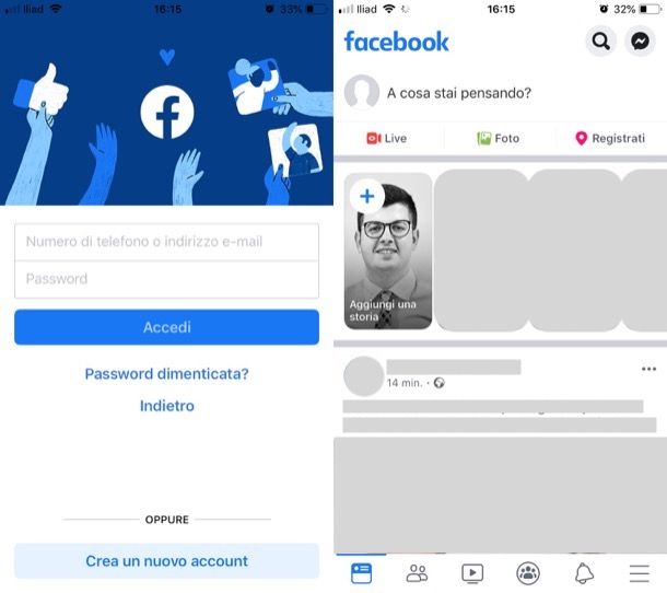 Riattivare account Facebook disattivato da mobile