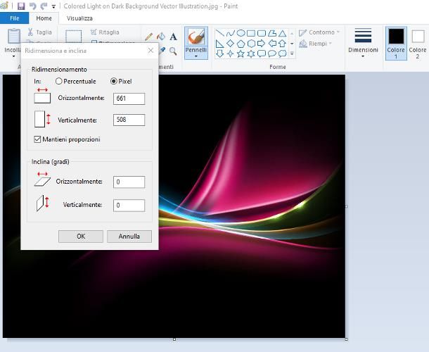 Come ingrandire un'immagine con Paint