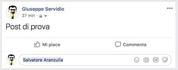 Come taggare su Facebook nei commenti