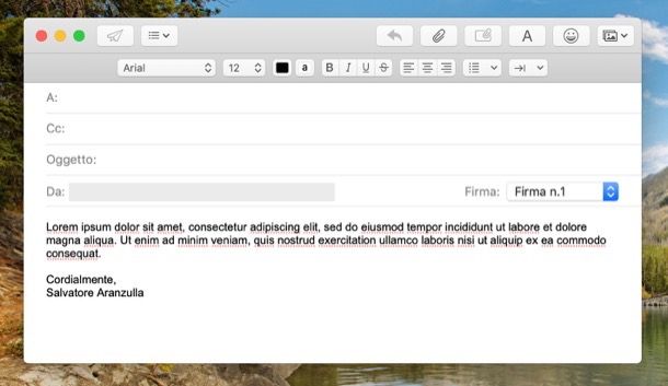 Conclusione mail formale