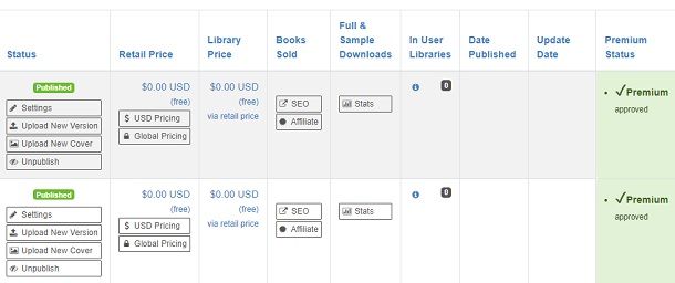 Come pubblicare un eBook su App Store Smashwords Premium Catalog