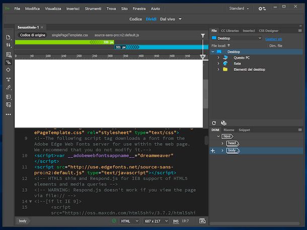 Adobe Dreamweaver per Windows