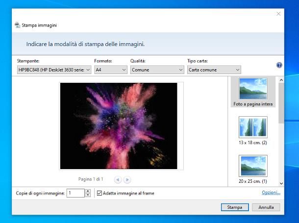 Come ingrandire un'immagine e stamparla