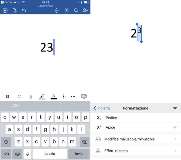 Come elevare a potenza in Word