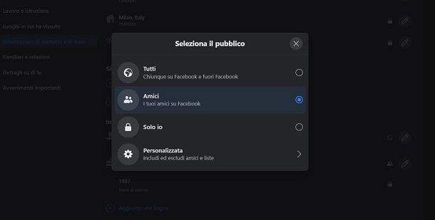 Come privatizzare il profilo agli amici di Facebook