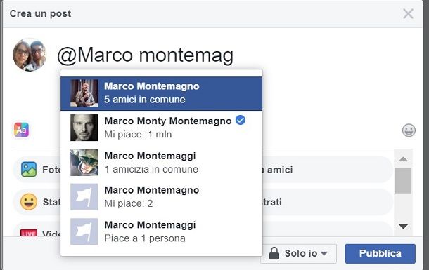 Come taggare non amici su Facebook