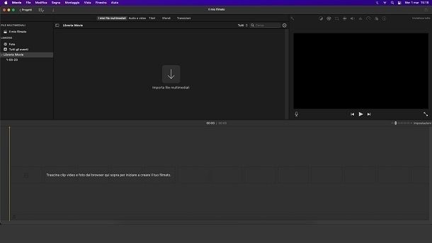 iMovie macOS editing video