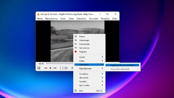 Come aggiungere sottotitoli a film VLC